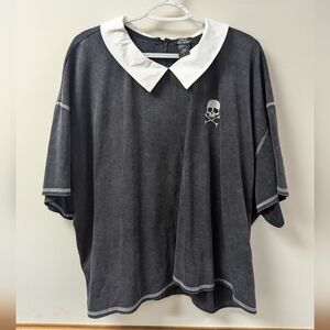 Social Collision Skull Collar Girls T-Shirt Plus Size